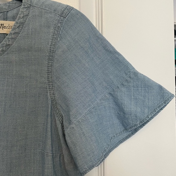 Madewell Chambray Bow Back Top - Picture 2 of 6